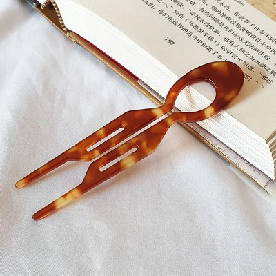 Νέο Μόδα Δημιουργικό Σχέδιο Ρετρό Γεωμετρικά Στικ για Μαλλιά σε Σχήμα U Acetate φουρκέτες Κέλυφος χελώνας για Δώρα πάρτι για γυναίκες κορίτσια