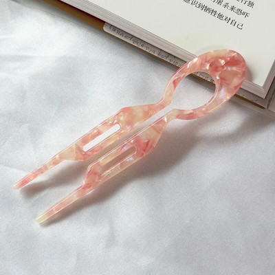 Νέο Μόδα Δημιουργικό Σχέδιο Ρετρό Γεωμετρικά Στικ για Μαλλιά σε Σχήμα U Acetate φουρκέτες Κέλυφος χελώνας για Δώρα πάρτι για γυναίκες κορίτσια