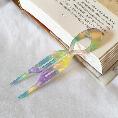 Νέο Μόδα Δημιουργικό Σχέδιο Ρετρό Γεωμετρικά Στικ για Μαλλιά σε Σχήμα U Acetate φουρκέτες Κέλυφος χελώνας για Δώρα πάρτι για γυναίκες κορίτσια