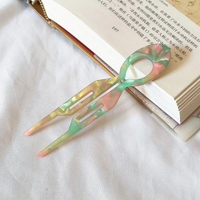 Νέο Μόδα Δημιουργικό Σχέδιο Ρετρό Γεωμετρικά Στικ για Μαλλιά σε Σχήμα U Acetate φουρκέτες Κέλυφος χελώνας για Δώρα πάρτι για γυναίκες κορίτσια