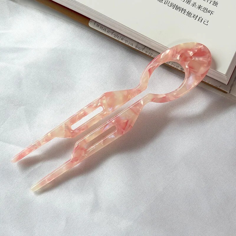 Νέο Μόδα Δημιουργικό Σχέδιο Ρετρό Γεωμετρικά Στικ για Μαλλιά σε Σχήμα U Acetate φουρκέτες Κέλυφος χελώνας για Δώρα πάρτι για γυναίκες κορίτσια