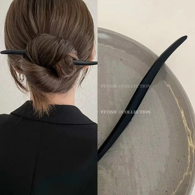 Jaunas sieviešu modes Vienkārša melna koka matadata Pieaugušajiem Sweet Matadatas Sieviešu matu aksesuāri Galvassegas