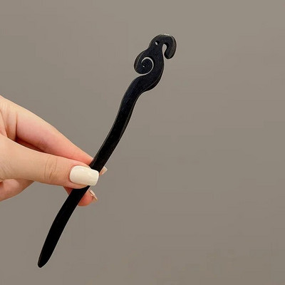 Jaunas sieviešu modes Vienkārša melna koka matadata Pieaugušajiem Sweet Matadatas Sieviešu matu aksesuāri Galvassegas