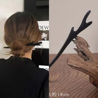 Jaunas sieviešu modes Vienkārša melna koka matadata Pieaugušajiem Sweet Matadatas Sieviešu matu aksesuāri Galvassegas