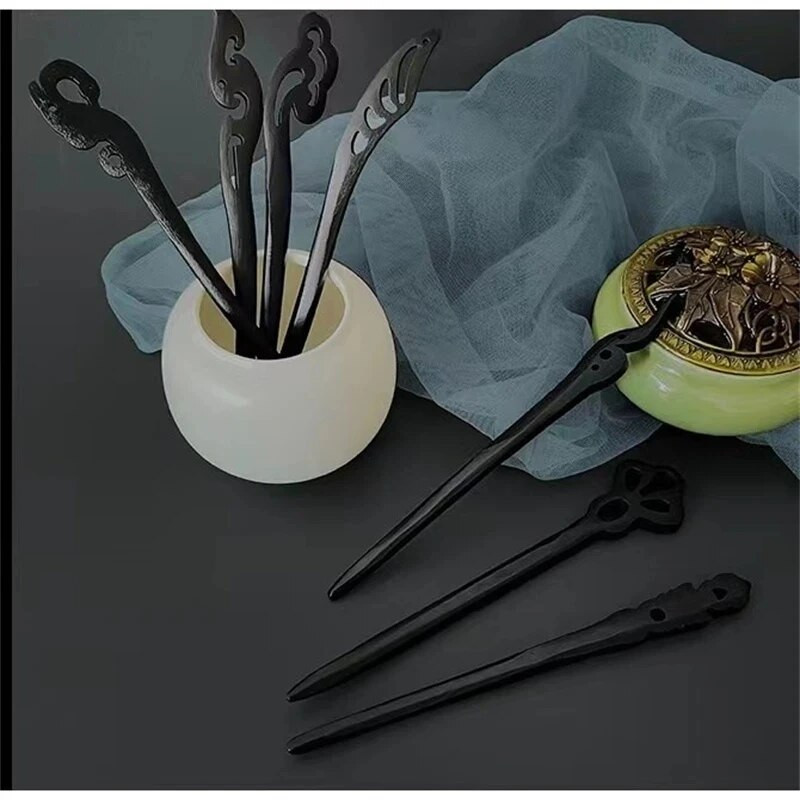 Jaunas sieviešu modes Vienkārša melna koka matadata Pieaugušajiem Sweet Matadatas Sieviešu matu aksesuāri Galvassegas