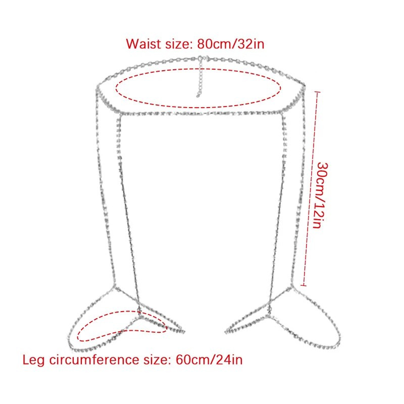 Fashion 1PC Sexy Rhinestone Leg αλυσίδα Body Jewellery Αμμώδης παραλία Shining Waist Chains Belly Chains Trendy αλυσίδα για μηρούς