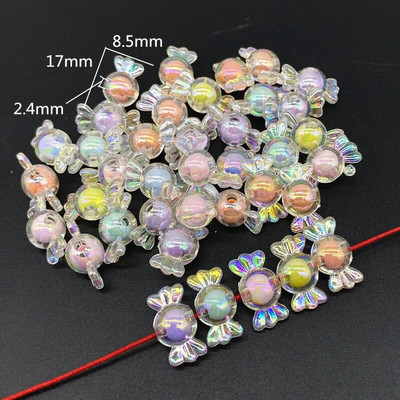 20 gab AB Krāsa Sirds Akrila Pērlītes Zvaigznes formas Krelles Piekariņi Rokassprādze Kaklarota Krelles Juvelierizstrādājumu izgatavošanai DIY Aksesuāri #ZZ04