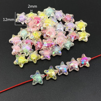 20 gab AB Krāsa Sirds Akrila Pērlītes Zvaigznes formas Krelles Piekariņi Rokassprādze Kaklarota Krelles Juvelierizstrādājumu izgatavošanai DIY Aksesuāri #ZZ04