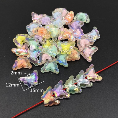 20 gab AB Krāsa Sirds Akrila Pērlītes Zvaigznes formas Krelles Piekariņi Rokassprādze Kaklarota Krelles Juvelierizstrādājumu izgatavošanai DIY Aksesuāri #ZZ04