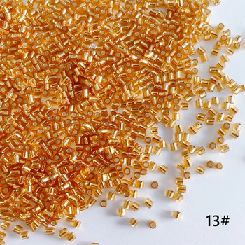 2mm Γυάλινοι σπόροι Χαλαρές Χάντρες Ασημί Χρώμα Εσωτερικό Μακρύ Σωλήνα Γούρια DIY Craft Βραχιόλι Κοσμήματα Προμήθειες Κατασκευής Κολιέ Αξεσουάρ
