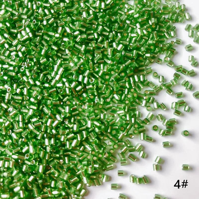 2mm Γυάλινοι σπόροι Χαλαρές Χάντρες Ασημί Χρώμα Εσωτερικό Μακρύ Σωλήνα Γούρια DIY Craft Βραχιόλι Κοσμήματα Προμήθειες Κατασκευής Κολιέ Αξεσουάρ