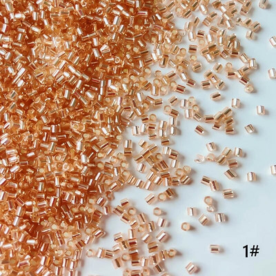 2mm Γυάλινοι σπόροι Χαλαρές Χάντρες Ασημί Χρώμα Εσωτερικό Μακρύ Σωλήνα Γούρια DIY Craft Βραχιόλι Κοσμήματα Προμήθειες Κατασκευής Κολιέ Αξεσουάρ