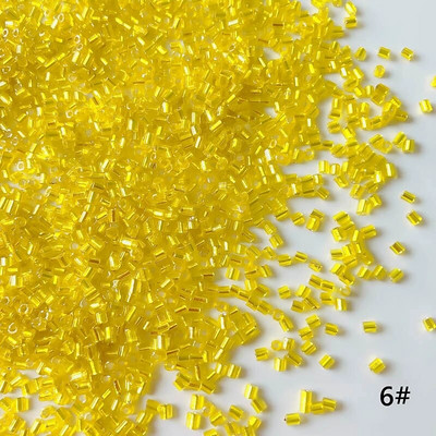 2mm Γυάλινοι σπόροι Χαλαρές Χάντρες Ασημί Χρώμα Εσωτερικό Μακρύ Σωλήνα Γούρια DIY Craft Βραχιόλι Κοσμήματα Προμήθειες Κατασκευής Κολιέ Αξεσουάρ