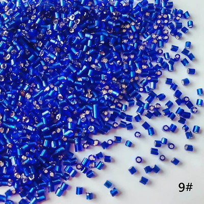 2mm Γυάλινοι σπόροι Χαλαρές Χάντρες Ασημί Χρώμα Εσωτερικό Μακρύ Σωλήνα Γούρια DIY Craft Βραχιόλι Κοσμήματα Προμήθειες Κατασκευής Κολιέ Αξεσουάρ