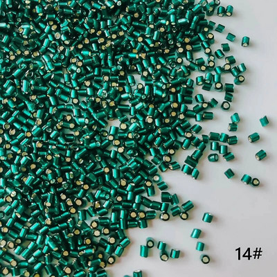 2mm Γυάλινοι σπόροι Χαλαρές Χάντρες Ασημί Χρώμα Εσωτερικό Μακρύ Σωλήνα Γούρια DIY Craft Βραχιόλι Κοσμήματα Προμήθειες Κατασκευής Κολιέ Αξεσουάρ