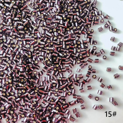 2mm Γυάλινοι σπόροι Χαλαρές Χάντρες Ασημί Χρώμα Εσωτερικό Μακρύ Σωλήνα Γούρια DIY Craft Βραχιόλι Κοσμήματα Προμήθειες Κατασκευής Κολιέ Αξεσουάρ