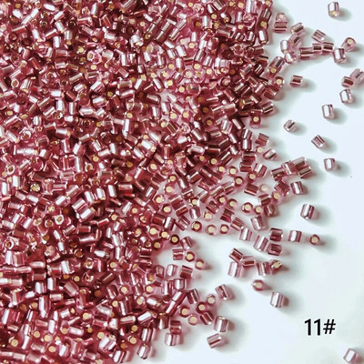 2mm Γυάλινοι σπόροι Χαλαρές Χάντρες Ασημί Χρώμα Εσωτερικό Μακρύ Σωλήνα Γούρια DIY Craft Βραχιόλι Κοσμήματα Προμήθειες Κατασκευής Κολιέ Αξεσουάρ