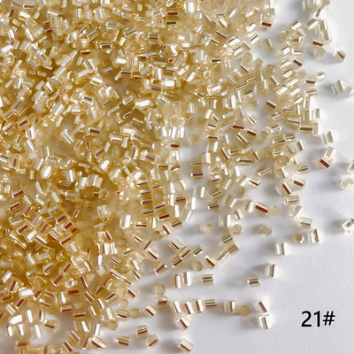 2mm Γυάλινοι σπόροι Χαλαρές Χάντρες Ασημί Χρώμα Εσωτερικό Μακρύ Σωλήνα Γούρια DIY Craft Βραχιόλι Κοσμήματα Προμήθειες Κατασκευής Κολιέ Αξεσουάρ