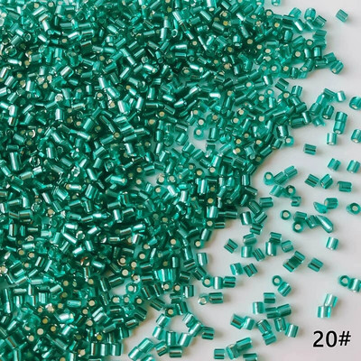 2mm Γυάλινοι σπόροι Χαλαρές Χάντρες Ασημί Χρώμα Εσωτερικό Μακρύ Σωλήνα Γούρια DIY Craft Βραχιόλι Κοσμήματα Προμήθειες Κατασκευής Κολιέ Αξεσουάρ