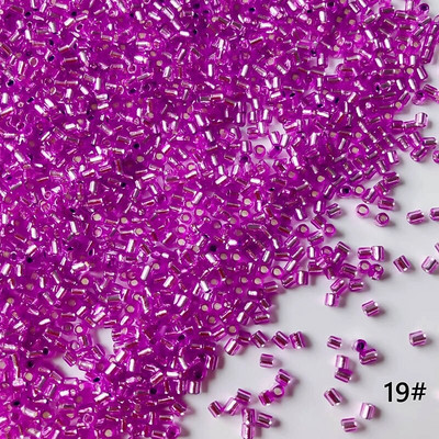 2mm Γυάλινοι σπόροι Χαλαρές Χάντρες Ασημί Χρώμα Εσωτερικό Μακρύ Σωλήνα Γούρια DIY Craft Βραχιόλι Κοσμήματα Προμήθειες Κατασκευής Κολιέ Αξεσουάρ