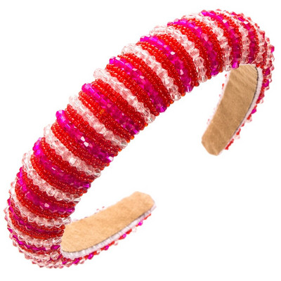 Hot Selling για την Ημέρα του Αγίου Βαλεντίνου Κρυστάλλινη Κεφαλόδεσμος για Γυναικεία Χειροποίητη Χάντρες Σφουγγάρι Ύψος Γιορτινό κεφαλόδεσμο