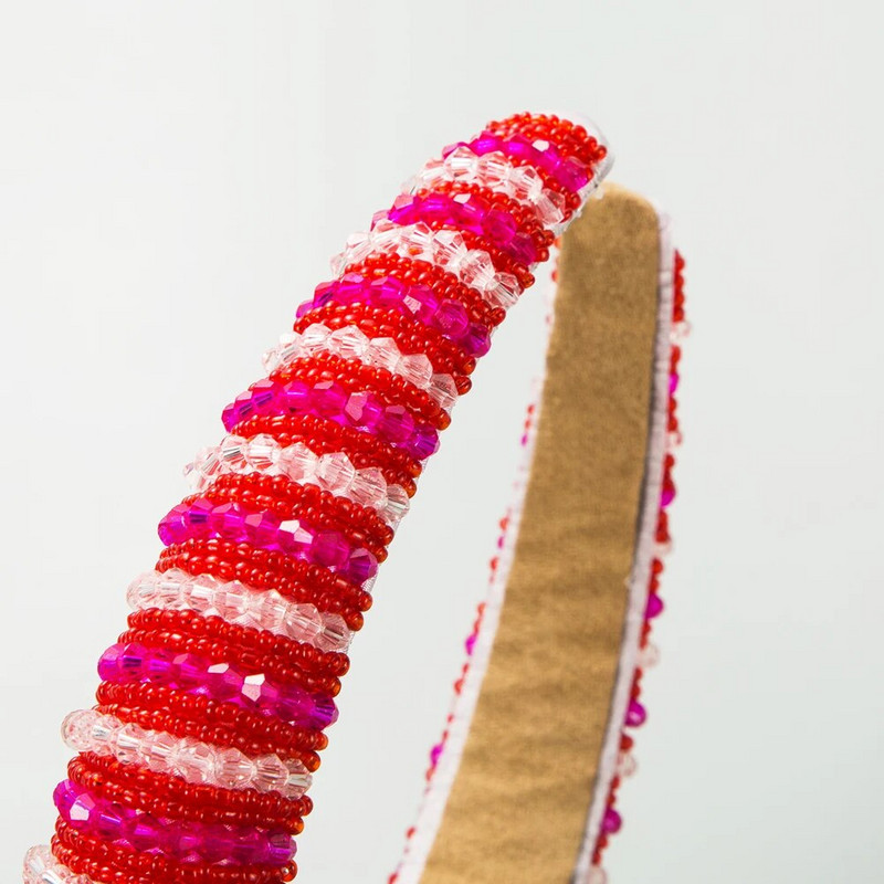 Hot Selling για την Ημέρα του Αγίου Βαλεντίνου Κρυστάλλινη Κεφαλόδεσμος για Γυναικεία Χειροποίητη Χάντρες Σφουγγάρι Ύψος Γιορτινό κεφαλόδεσμο