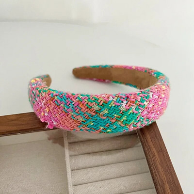 Rozā vilnas rozā mezgla matu lente galvas saite pieaugušajiem matiem aksesuāri Hair Jewley