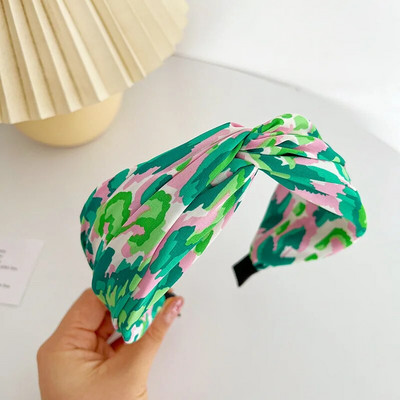 Sieviešu Meitenes Satīna Tiedye Ziedi Big Knot Matu Lente Galvas saite Pieaugušajiem Matu Aksesuāri Matu Jewley