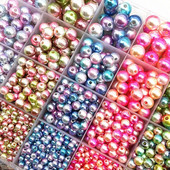 4 χιλιοστά 6 χιλιοστά 8 χιλιοστά 10 χιλιοστά Στρογγυλή ντεγκραντέ Χρώμα ακρυλικές χάντρες Χαλαρές χάντρες διαχωρισμού για κοσμήματα κατασκευής DIY χειροποίητα αξεσουάρ βραχιολιών