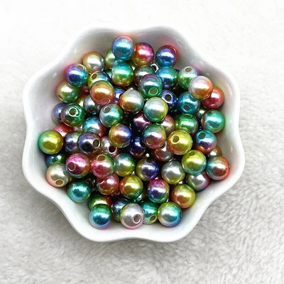 4 χιλιοστά 6 χιλιοστά 8 χιλιοστά 10 χιλιοστά Στρογγυλή ντεγκραντέ Χρώμα ακρυλικές χάντρες Χαλαρές χάντρες διαχωρισμού για κοσμήματα κατασκευής DIY χειροποίητα αξεσουάρ βραχιολιών