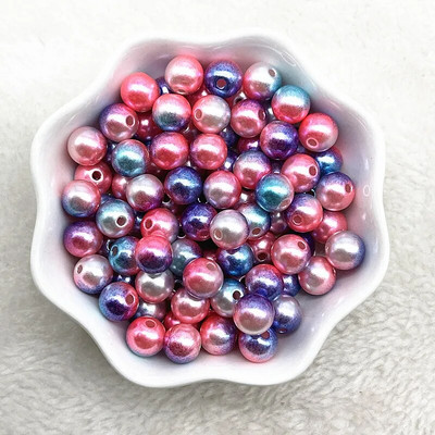 4 χιλιοστά 6 χιλιοστά 8 χιλιοστά 10 χιλιοστά Στρογγυλή ντεγκραντέ Χρώμα ακρυλικές χάντρες Χαλαρές χάντρες διαχωρισμού για κοσμήματα κατασκευής DIY χειροποίητα αξεσουάρ βραχιολιών