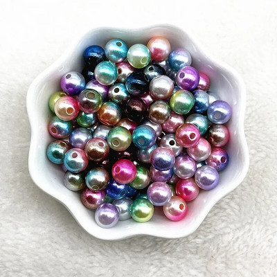 4 χιλιοστά 6 χιλιοστά 8 χιλιοστά 10 χιλιοστά Στρογγυλή ντεγκραντέ Χρώμα ακρυλικές χάντρες Χαλαρές χάντρες διαχωρισμού για κοσμήματα κατασκευής DIY χειροποίητα αξεσουάρ βραχιολιών