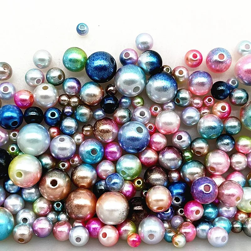 4 χιλιοστά 6 χιλιοστά 8 χιλιοστά 10 χιλιοστά Στρογγυλή ντεγκραντέ Χρώμα ακρυλικές χάντρες Χαλαρές χάντρες διαχωρισμού για κοσμήματα κατασκευής DIY χειροποίητα αξεσουάρ βραχιολιών