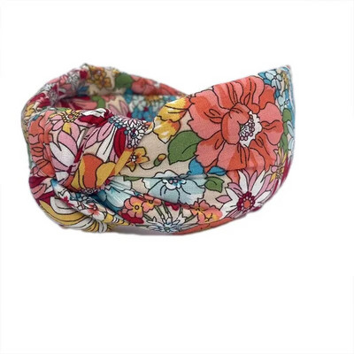 Bohēmijas kokvilnas ziedu mezgls matu lente galvas saite pieaugušajiem matu aksesuāri Hair Jewley