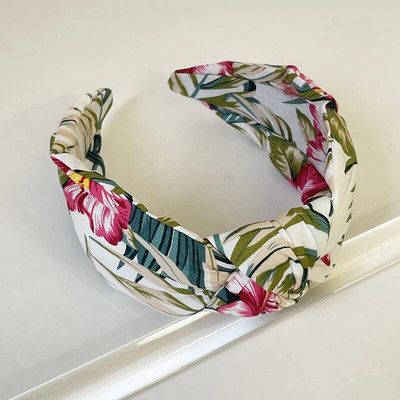 Bohēmijas kokvilnas ziedu mezgls matu lente galvas saite pieaugušajiem matu aksesuāri Hair Jewley