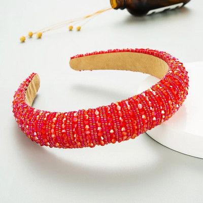 Ar rokām austas kristāla matu lentes no Eiropas un Amerikas, sieviešu baroka stila sūkļa biezināta galvas lente, vienkārši matu aksesuāri