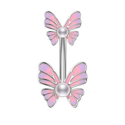 1 τμχ Πεταλούδα Cz Δαχτυλίδι με κοιλιά Γυναικεία μόδα Glitter Δαχτυλίδι κοιλιάς Κοσμήματα Καρδιά Ομφαλός Piercing Barbell Crystal Pircing Ombligo