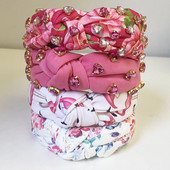 Valentīna diena Mīlestības Rhinestone ziedu mezgls matu lente Galvas lente Pieaugušajiem Matu Aksesuāri Hair Jewley