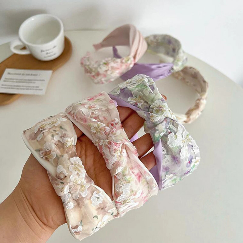 PROLY jauna modes galvas saite sievietēm, plata sānu ziedu matu lente svaigas gaišas krāsas turbāna meitenēm, matu aksesuāri vairumtirdzniecība