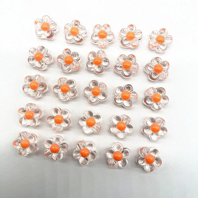 30gab 12 mm matēšana/caurspīdība/AB krāsa akrila saulespuķu krelles, vaļīgas starplikas krelles rotaslietu izgatavošanai, DIY aksesuāri