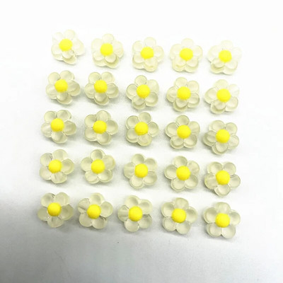 30gab 12 mm matēšana/caurspīdība/AB krāsa akrila saulespuķu krelles, vaļīgas starplikas krelles rotaslietu izgatavošanai, DIY aksesuāri