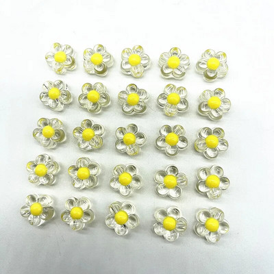 30gab 12 mm matēšana/caurspīdība/AB krāsa akrila saulespuķu krelles, vaļīgas starplikas krelles rotaslietu izgatavošanai, DIY aksesuāri