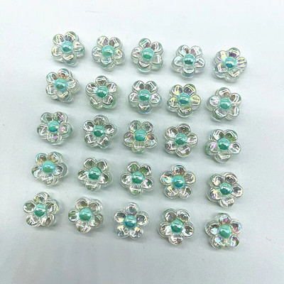 30gab 12 mm matēšana/caurspīdība/AB krāsa akrila saulespuķu krelles, vaļīgas starplikas krelles rotaslietu izgatavošanai, DIY aksesuāri