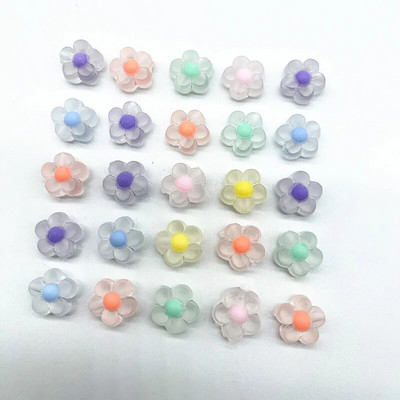 30gab 12 mm matēšana/caurspīdība/AB krāsa akrila saulespuķu krelles, vaļīgas starplikas krelles rotaslietu izgatavošanai, DIY aksesuāri