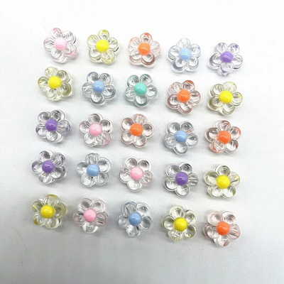 30gab 12 mm matēšana/caurspīdība/AB krāsa akrila saulespuķu krelles, vaļīgas starplikas krelles rotaslietu izgatavošanai, DIY aksesuāri