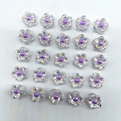 30gab 12 mm matēšana/caurspīdība/AB krāsa akrila saulespuķu krelles, vaļīgas starplikas krelles rotaslietu izgatavošanai, DIY aksesuāri