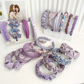 Kompresijska gumica za kosu serije Purple Flower Traka za kosu u korejskoj verziji