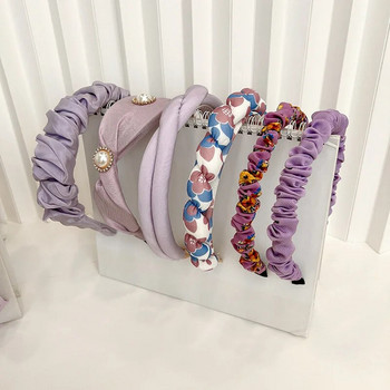 Σειρά Purple Flower Hair Band Compression Hairband Σφουγγάρι Κορεατικής έκδοσης Headband