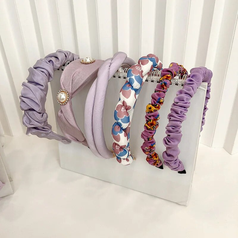 Kompresijska gumica za kosu serije Purple Flower Traka za kosu u korejskoj verziji