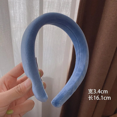 CC zilas matu lentes Sieviešu matu aksesuāri Moderna galvassega Vienkārša dizaina matu apģērbi Dažādi galvassegas Izsmalcinātas galvas lentes Dāvana F476